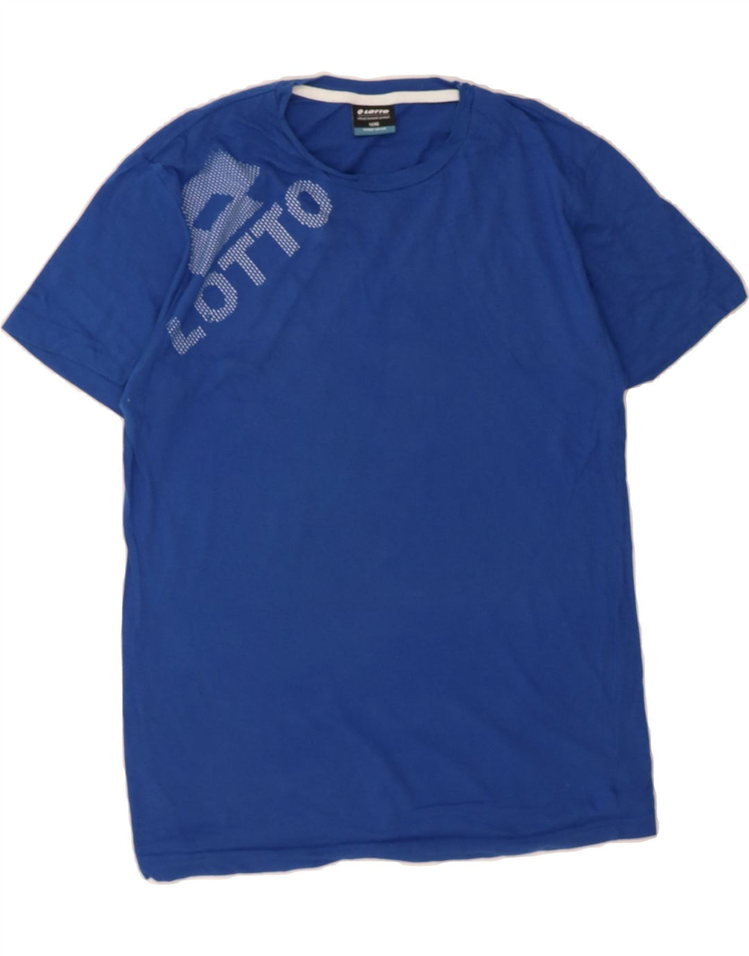 LOTTO Mens Graphic T-Shirt Top IT 48 Medium Blue Cotton Vintage Lotto and Second-Hand Lotto from Messina Hembry 