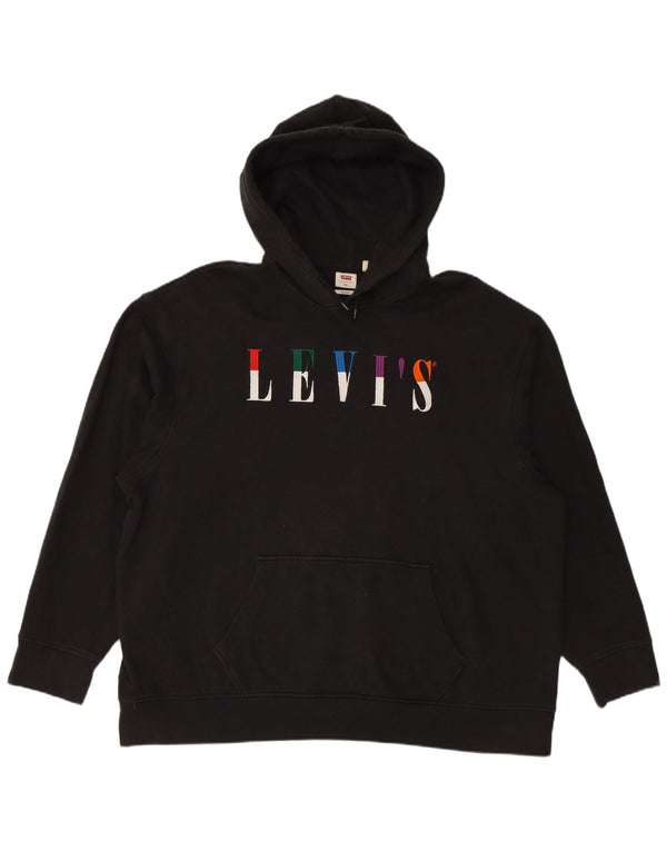 Мужской свободный джемпер с капюшоном LEVI'S 2XL, черный хлопок