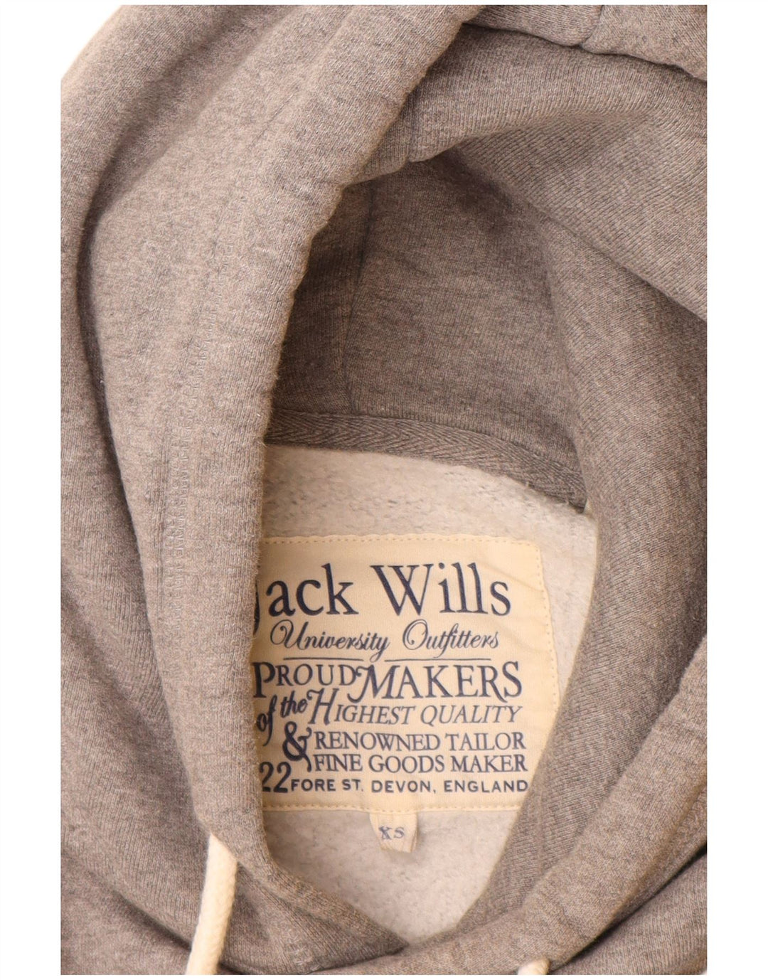 Мужской джемпер с капюшоном JACK WILLS XS, серый хлопок