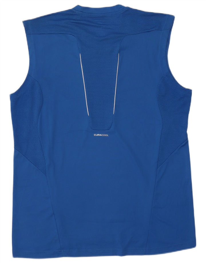 Adidas Mens Climacool Vest Top XL Синий Цветной блок