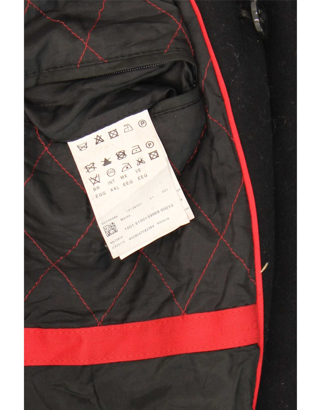 Мужское бушлат Hugo Boss UK 44 2XL Черный из натуральной шерсти