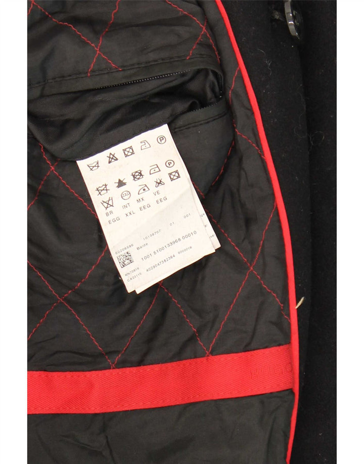 Мужское бушлат Hugo Boss UK 44 2XL Черный из натуральной шерсти