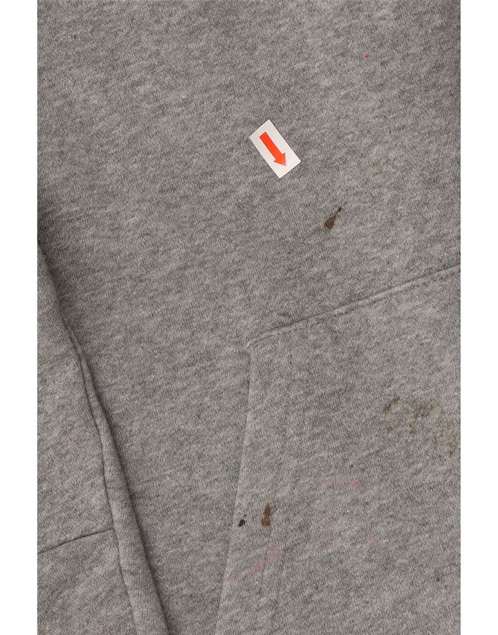 PUMA Mens Graphic Hoodie Jumper Medium Grey Colourblock Cotton Vintage Puma and Second-Hand Puma from Messina Hembry 