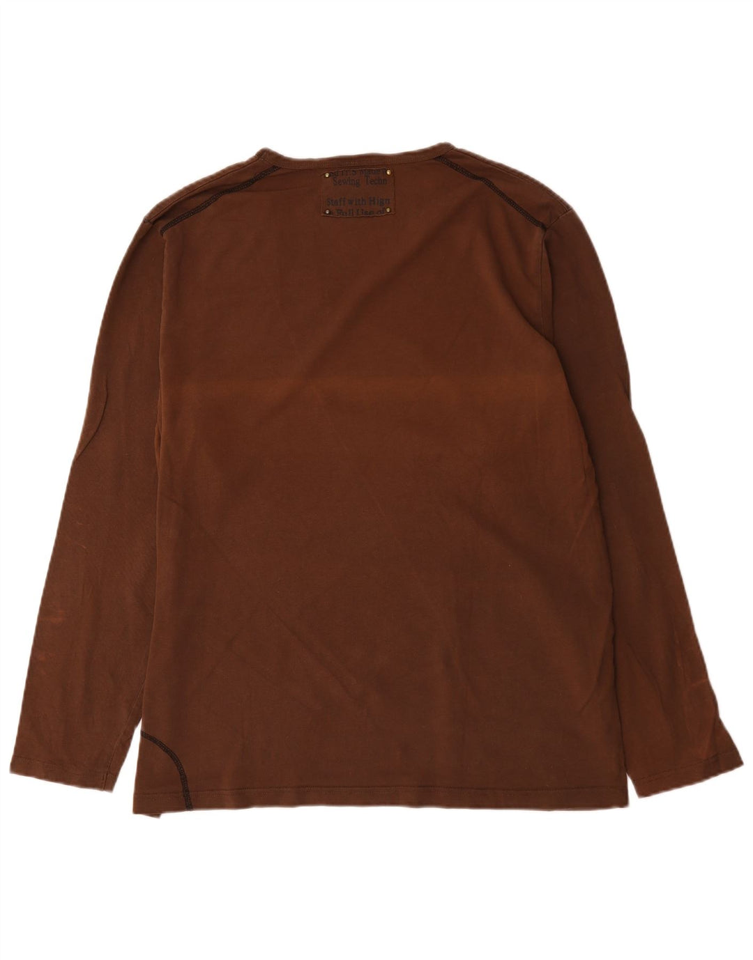 Мужской топ Bromfield с длинным рукавом 2XL, коричневый хлопок