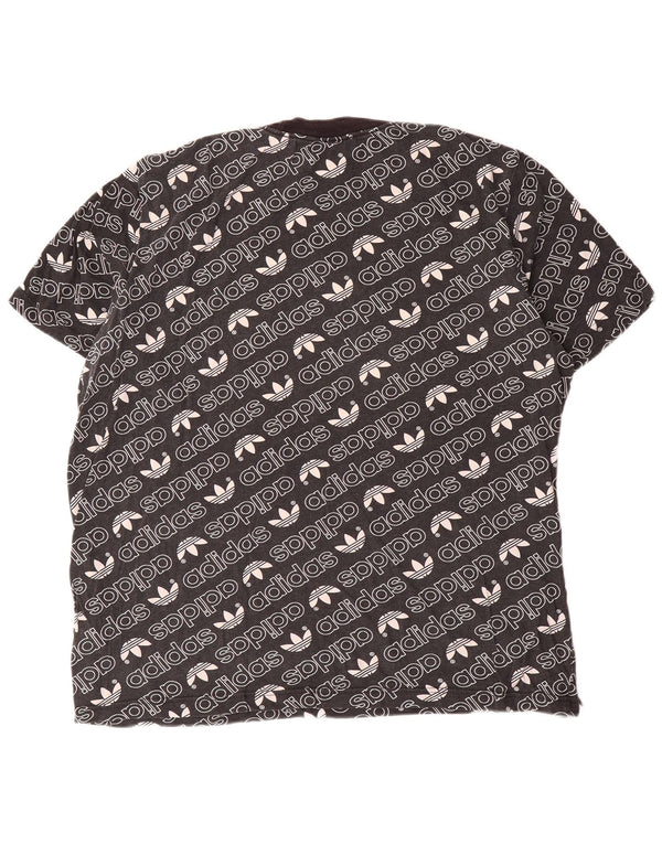 Adidas Мужская футболка с рисунком Top XL Черный хлопок