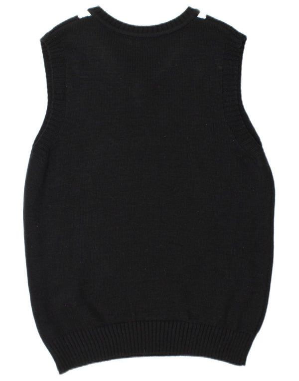 Винтажная мужская майка-майка, большая черная акрила с ромбами и бриллиантами