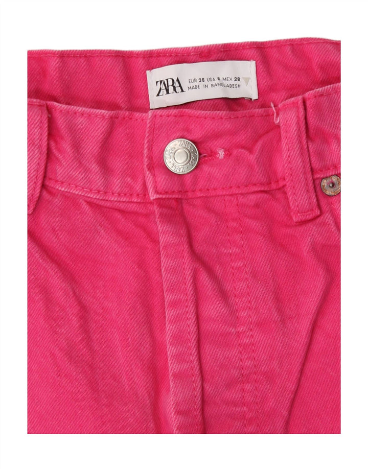 Женские прямые джинсы Zara EU 38, маленькие W28 L29, розовые