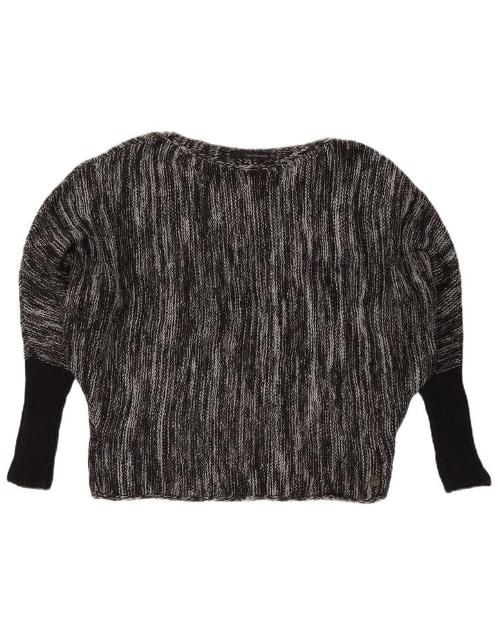 Женский джемпер с вырезом «лодочкой» CALVIN KLEIN JEANS UK 6 XS, серый в крапинку