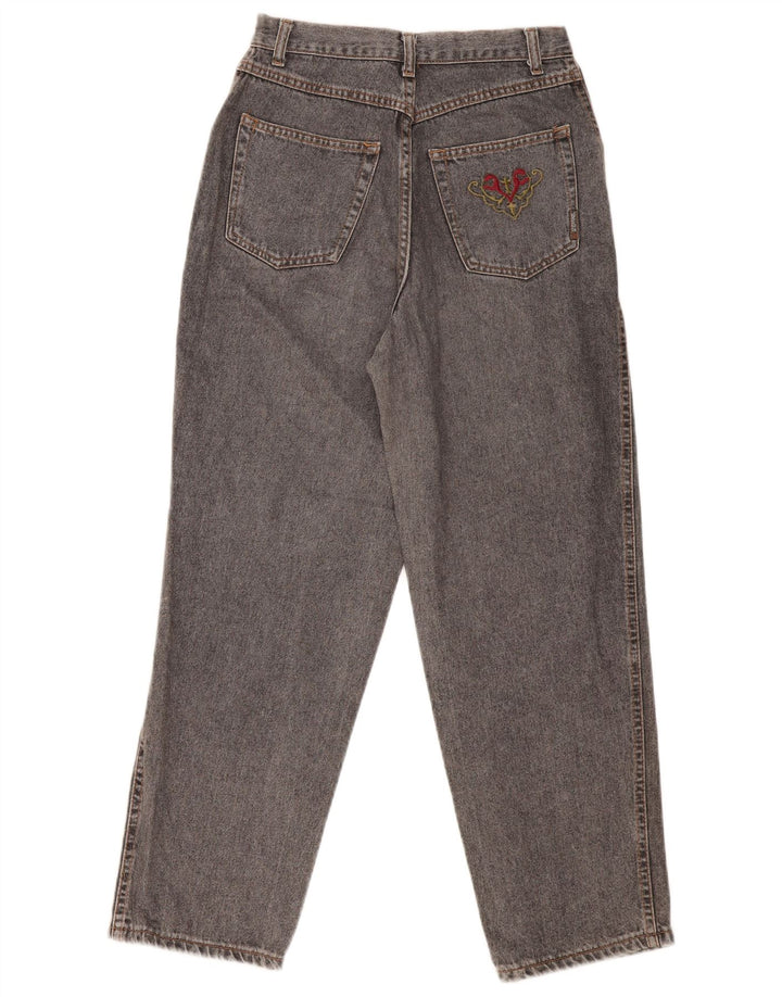 Винтажные женские зауженные джинсы с высокой талией IT 46, большие W28 L29, серый хлопок