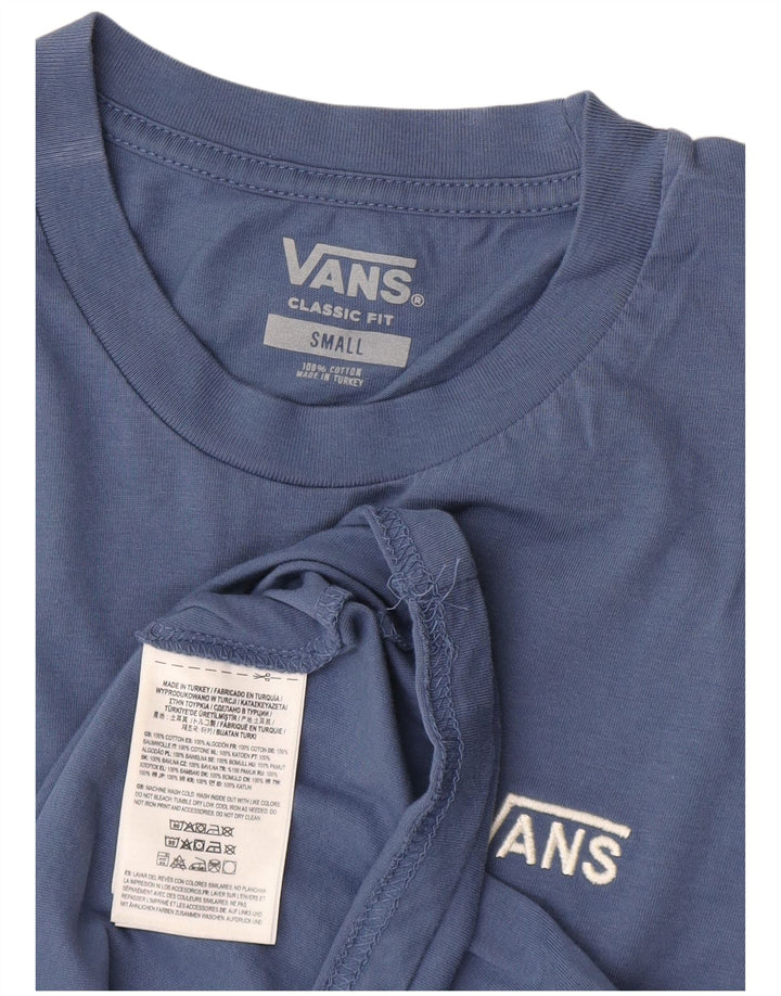 Мужская футболка классического кроя Vans, маленький синий хлопок