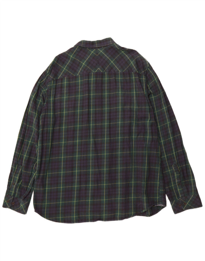 TIMBERLAND Мужская фланелевая рубашка Earthkeepers Slim Fit 3XL Темно-синяя клетка