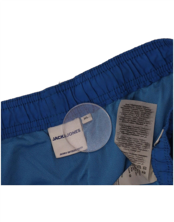 Мужские шорты для плавания с рисунком Jack & Jones XL, синие, полиэстер