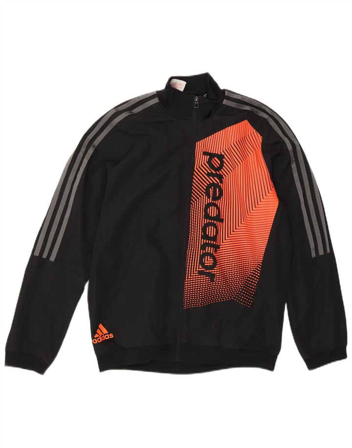 Спортивный костюм Adidas Predator для мальчиков, верхняя куртка 11-12 лет, черный полиэстер