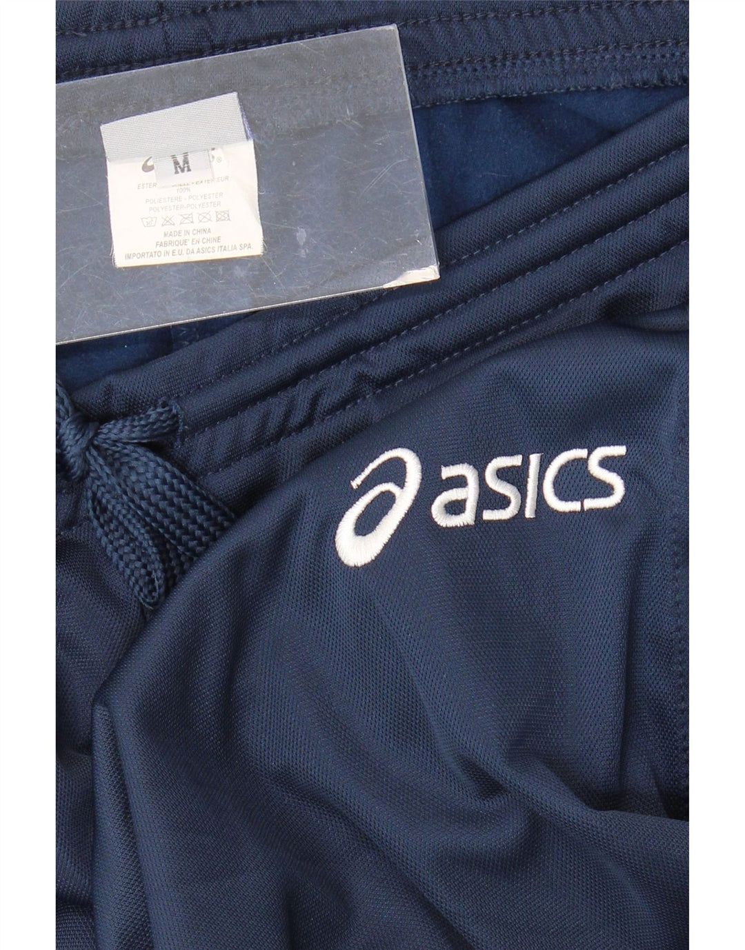 Мужские спортивные брюки Asics темно-синие, полиэстер среднего размера