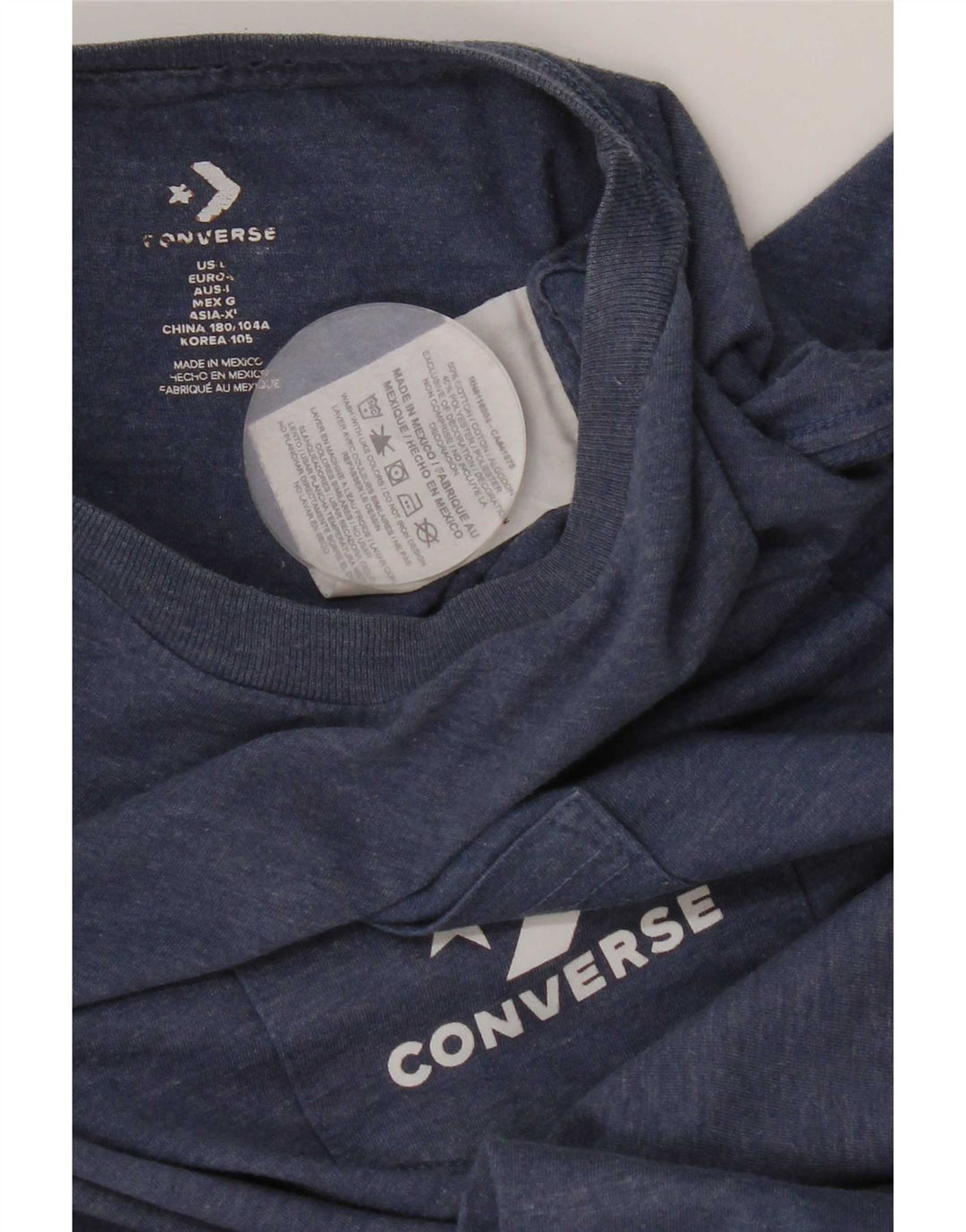 Мужская футболка Converse, большой синий хлопок