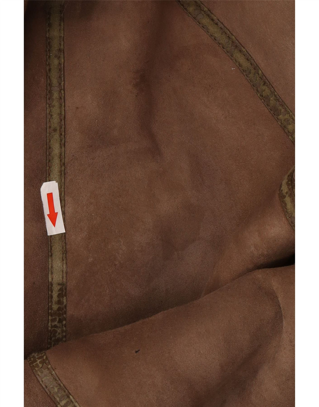 Винтажная женская дубленка оверсайз IT 44 Medium Brown Shearling