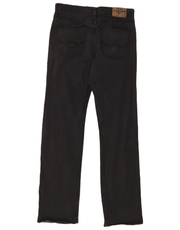 Мужские прямые повседневные брюки Wrangler W30 L32, черный хлопок