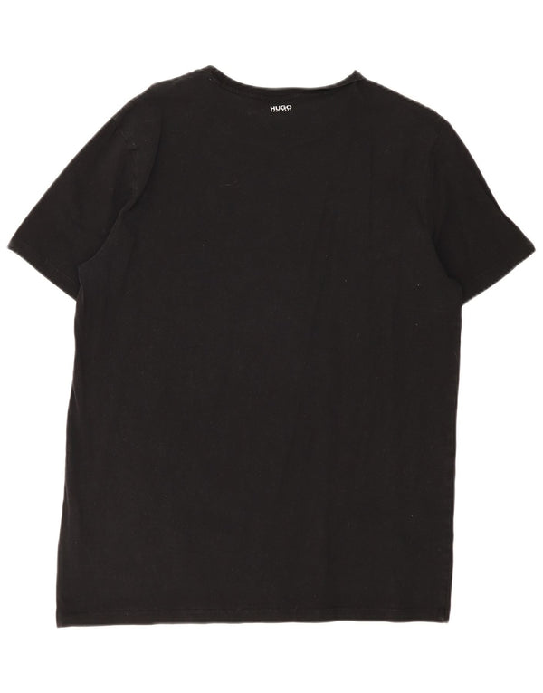 Hugo Boss Mens T-Shirt Top 2XL Black Cotton