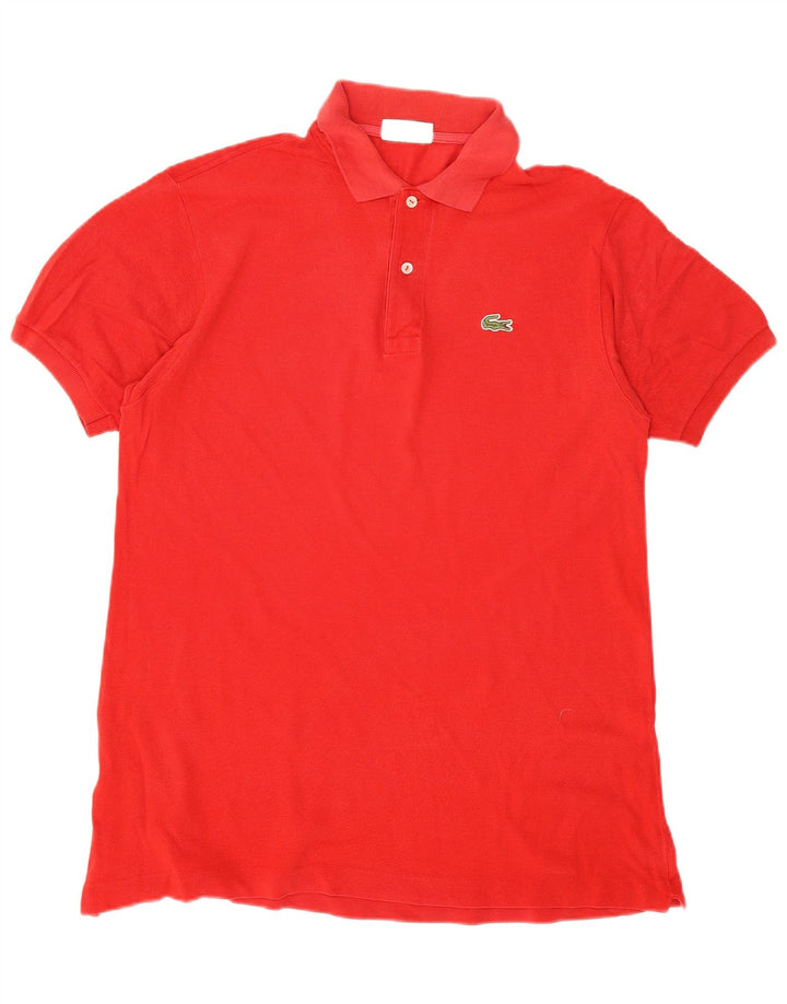 Мужская рубашка-поло Lacoste, размер 5, большая красная хлопковая ткань