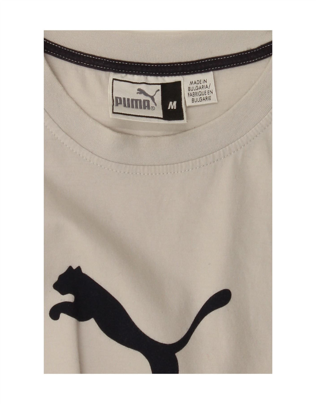 PUMA Womens Graphic Vest Top UK 14 Medium White Vintage Puma and Second-Hand Puma from Messina Hembry 