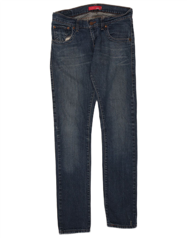 Женские джинсы Levi's 504 Tilted Slim, размер США 5, средний размер W30 L32, синий хлопок