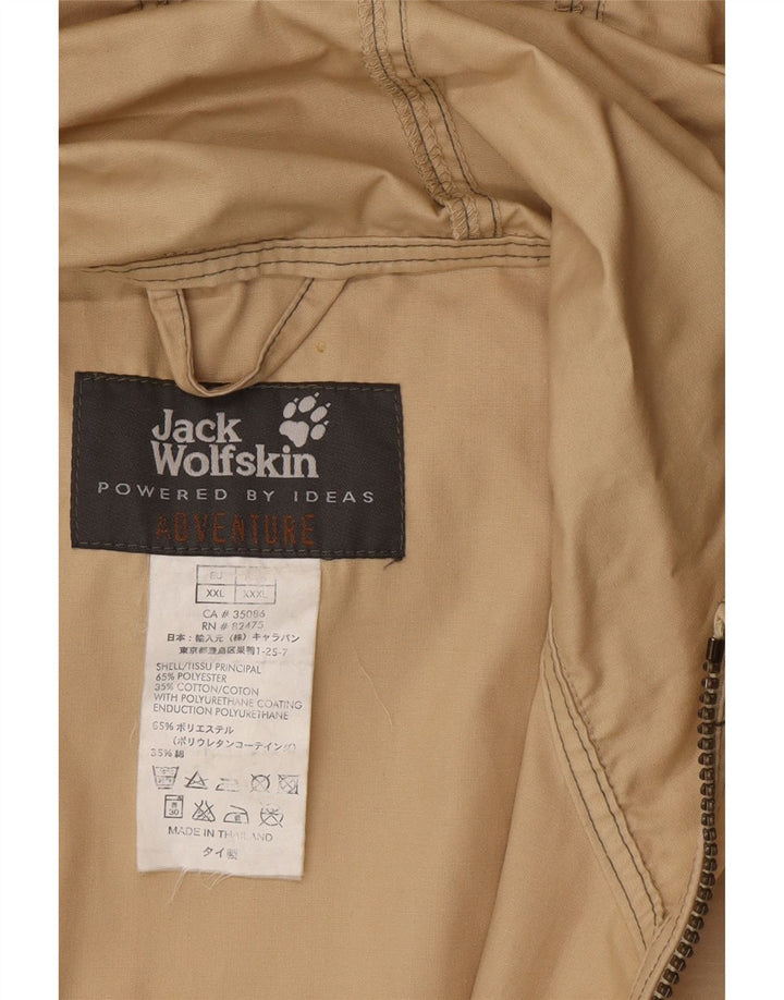 Мужская куртка-анорак с капюшоном Jack Wolfskin UK 44 2XL, бежевый полиэстер
