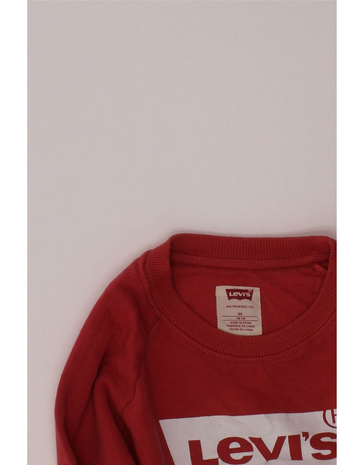 Толстовка с рисунком для девочек LEVI'S, 5-6 лет, розовый