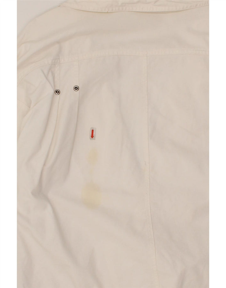 VINTAGE Womens Bomber Jacket One Size White Cotton Vintage Vintage and Second-Hand Vintage from Messina Hembry 