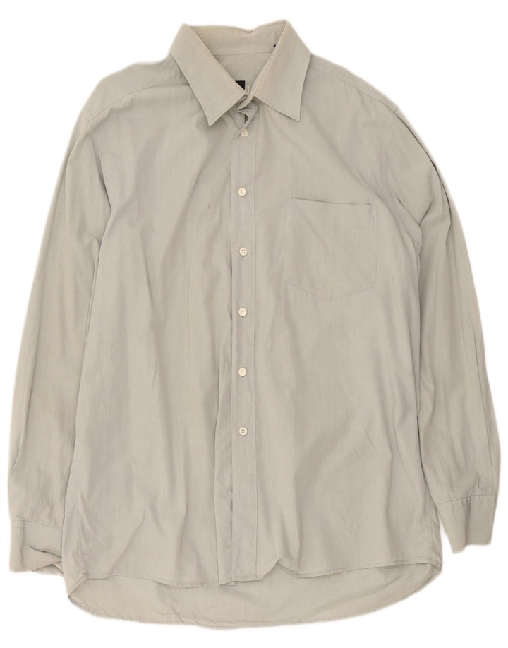 Мужская рубашка Hugo Boss, размер 17 1/2 44 XL, серая