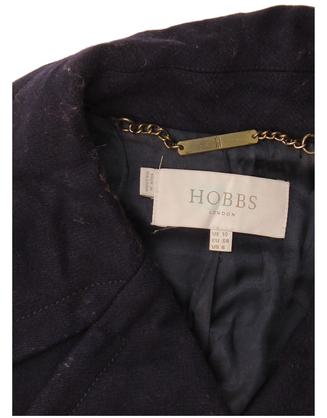 Женское двубортное пальто Hobbs UK 10, маленькое темно-синее