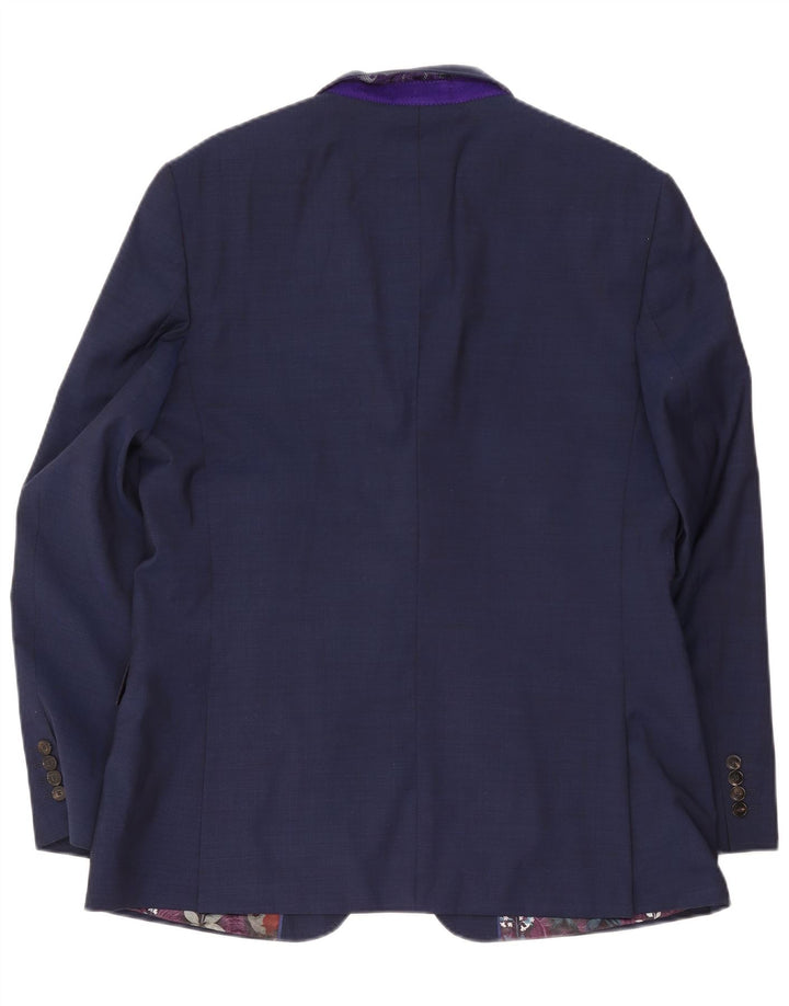 Мужской пиджак на 2 пуговицах Ted Baker UK 44 2XL темно-синий шерстяной
