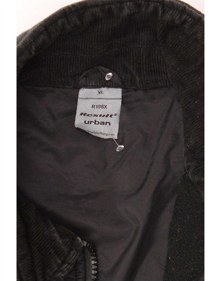 Винтажная мужская стеганая куртка UK 42 XL, черный нейлон