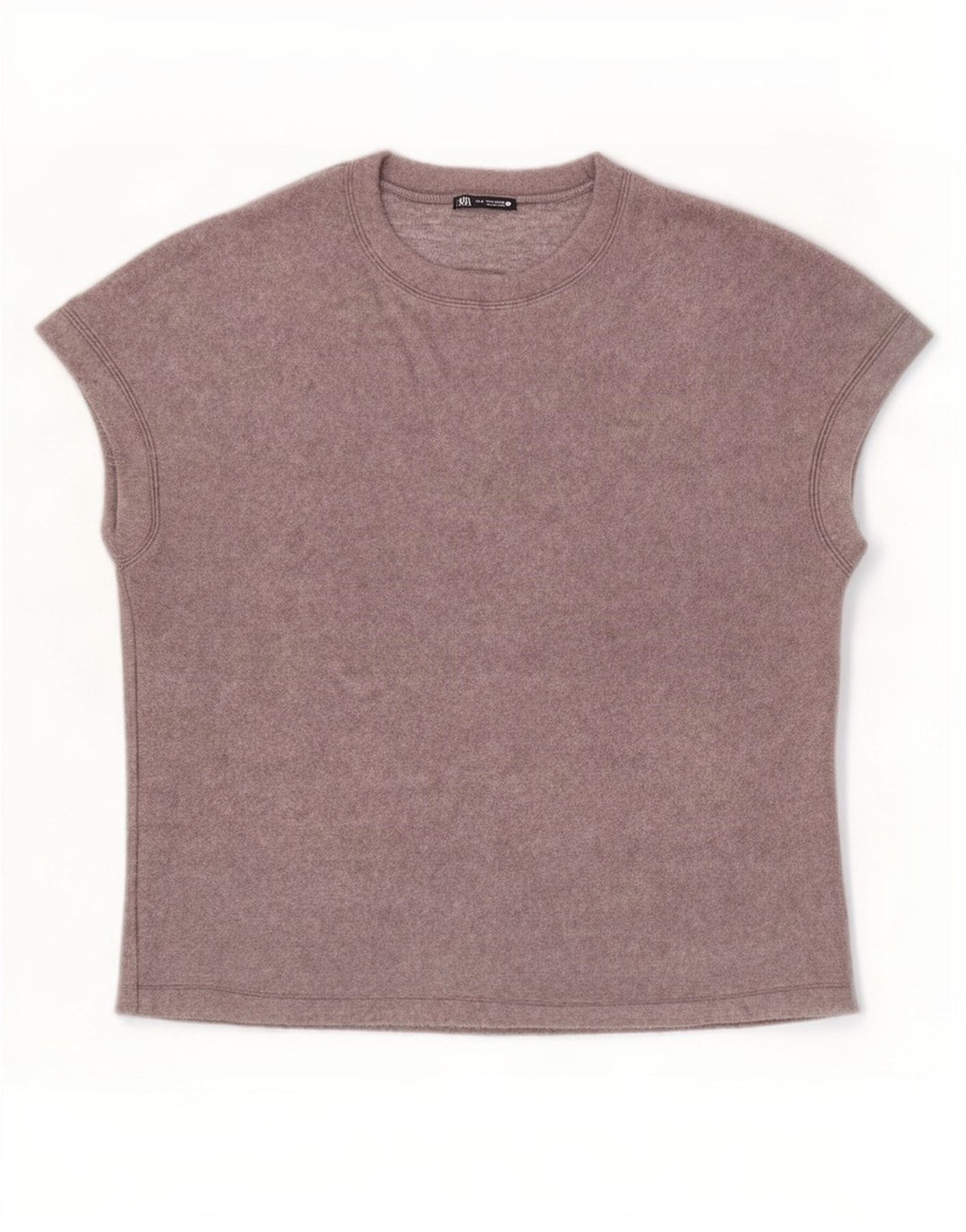 Женская футболка Zara Top UK 14, средний серый акрил