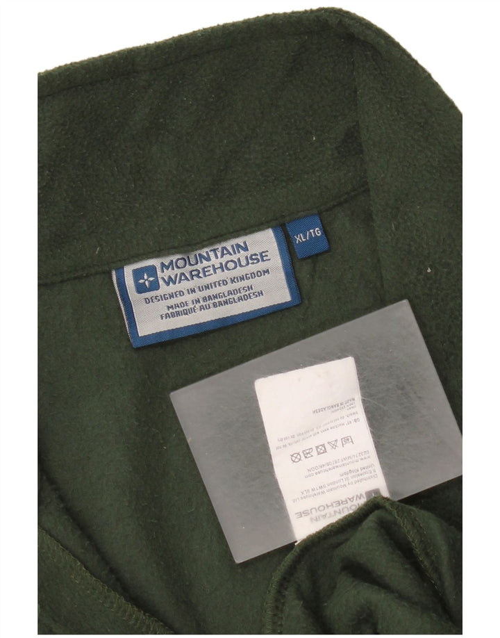 Мужской флисовый джемпер Mountain Warehouse с воротником на молнии XL, зеленый полиэстер