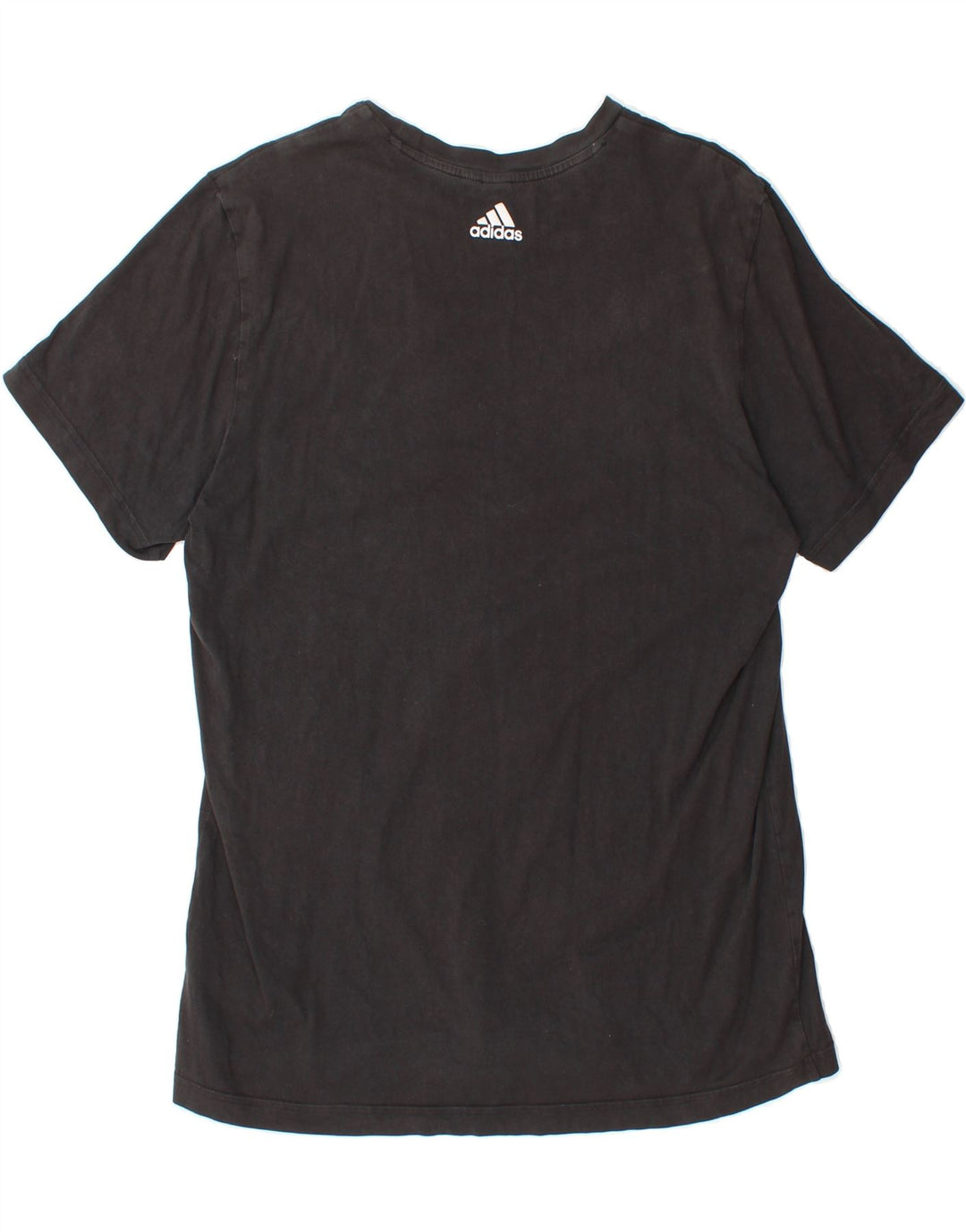 ADIDAS Womens Graphic T-Shirt Top Large Black Cotton Vintage Adidas and Second-Hand Adidas from Messina Hembry 