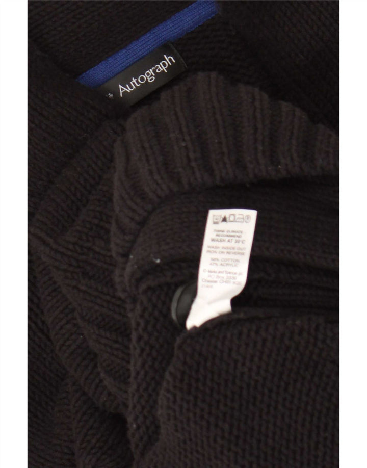 Мужской свитер-кардиган Marks & Spencer Autograph UK 38/40, средний черный