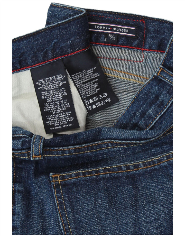 TOMMY HILFIGER Мужские прямые джинсы W32 L32 синие, хлопок