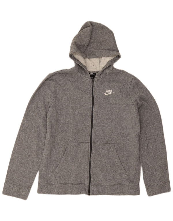 Свитер с капюшоном на молнии стандартного кроя Nike для мальчиков 13–14 лет, XL, серый