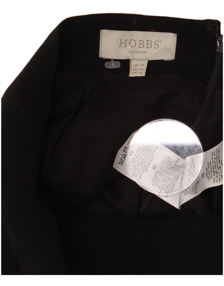Женская юбка-карандаш Hobbs UK 14, большая W32, черная шерсть
