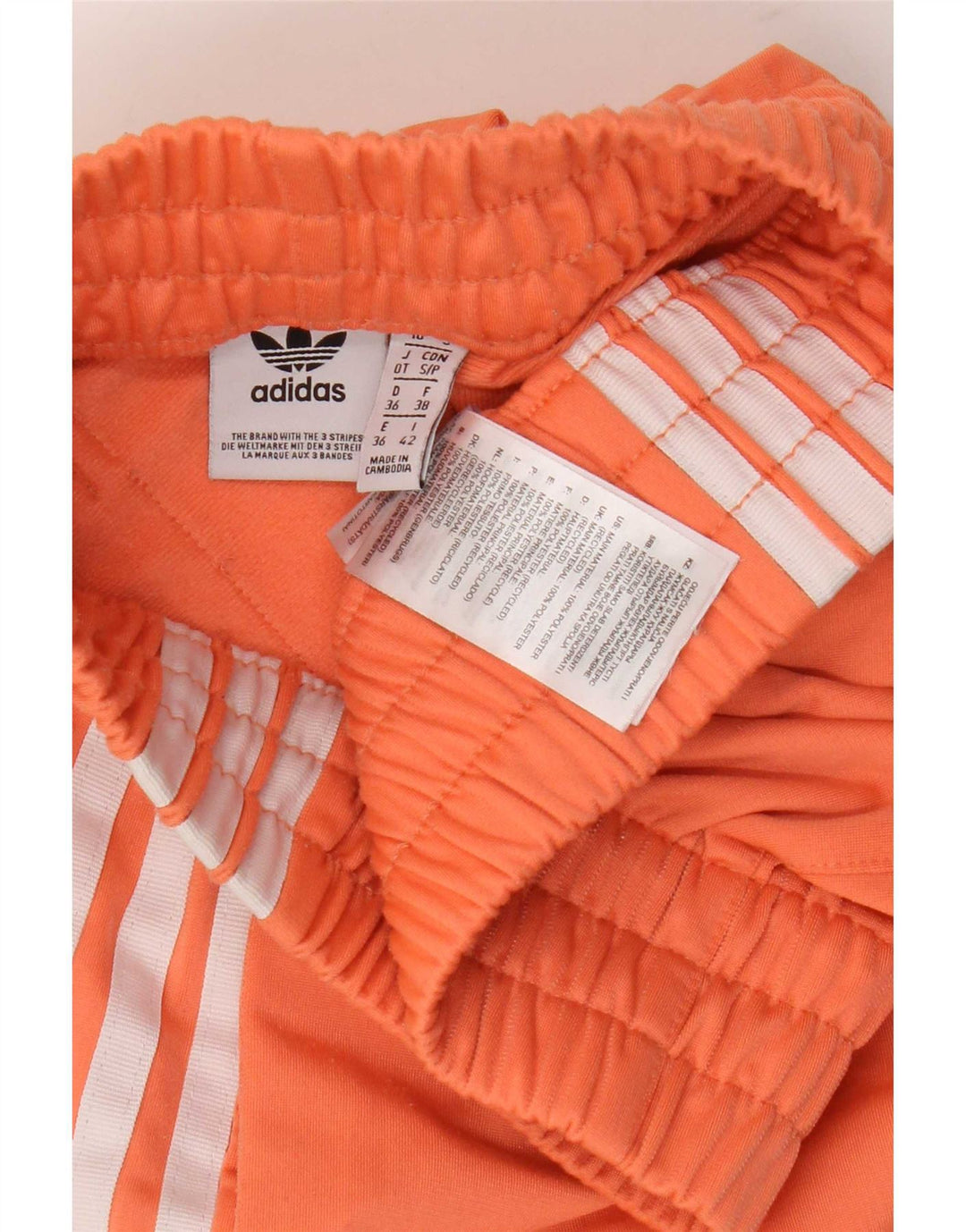 Женские спортивные шорты Adidas UK 10, маленькие оранжевые, полиэстер