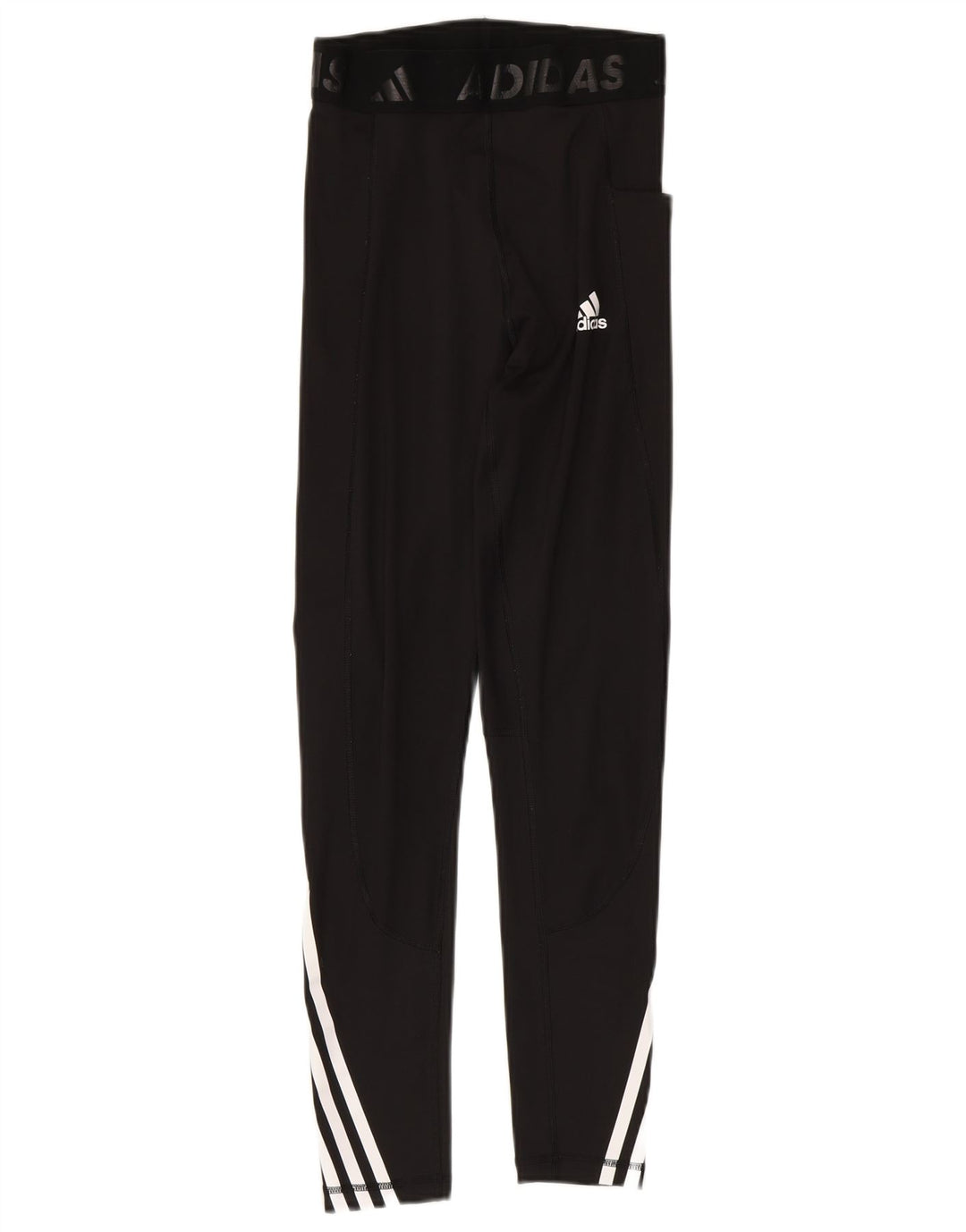ADIDAS Womens Graphic Leggings UK 4/6 XS Black Polyester