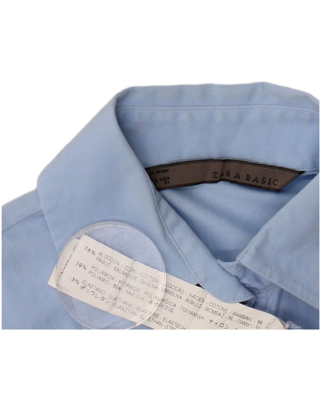 Женское боди с длинными рукавами ZARA UK 6 XS, синий хлопок