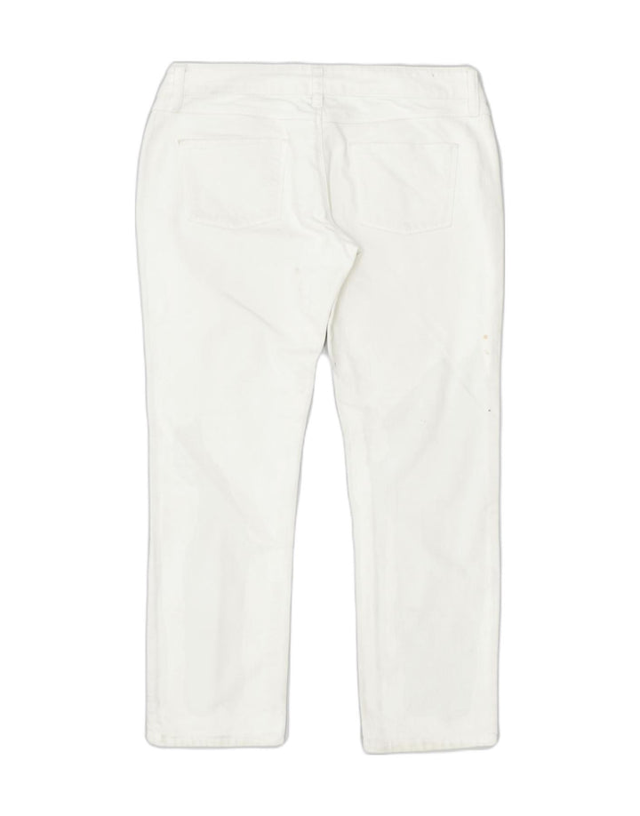 MASSIMO DUTTI Womens Slim Straight Jeans W30 L30 White Cotton Classic | Vintage | Thrift | Second-Hand | Used Clothing | Messina Hembry 