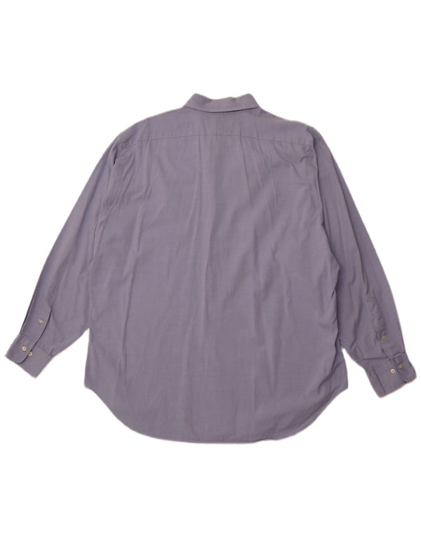 RALPH LAUREN Mens Andrew Shirt Size 17 XL Blue Cotton