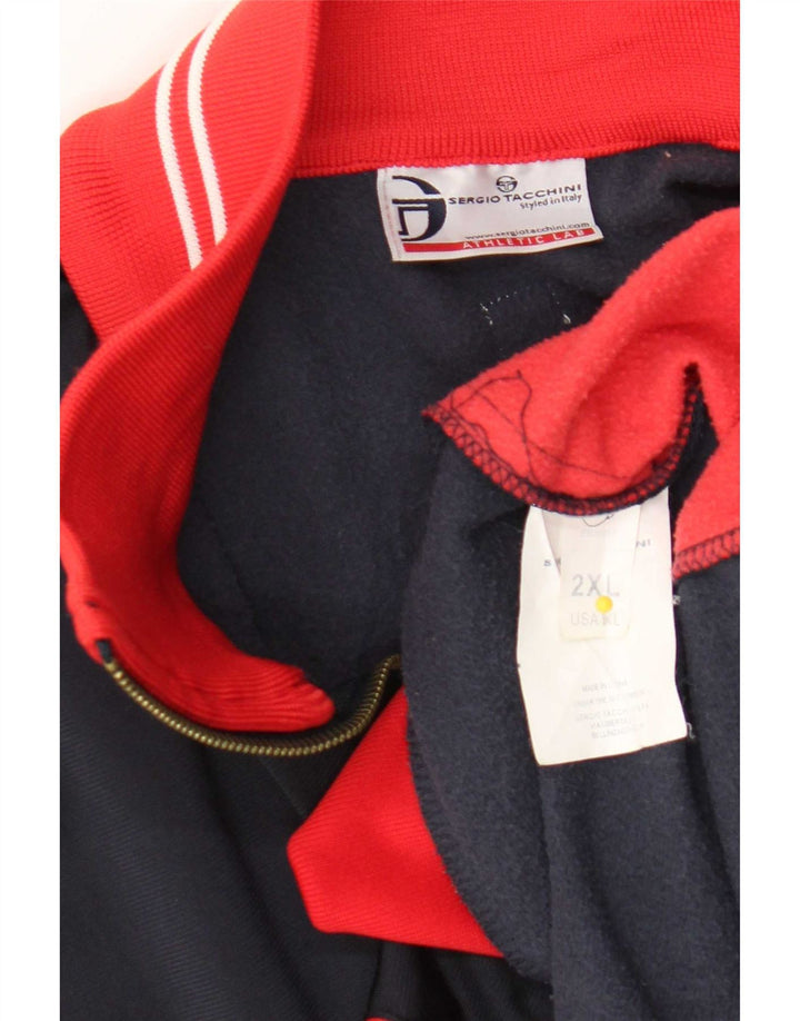 Мужская спортивная куртка Sergio Tacchini 2XL темно-синяя с цветными блоками