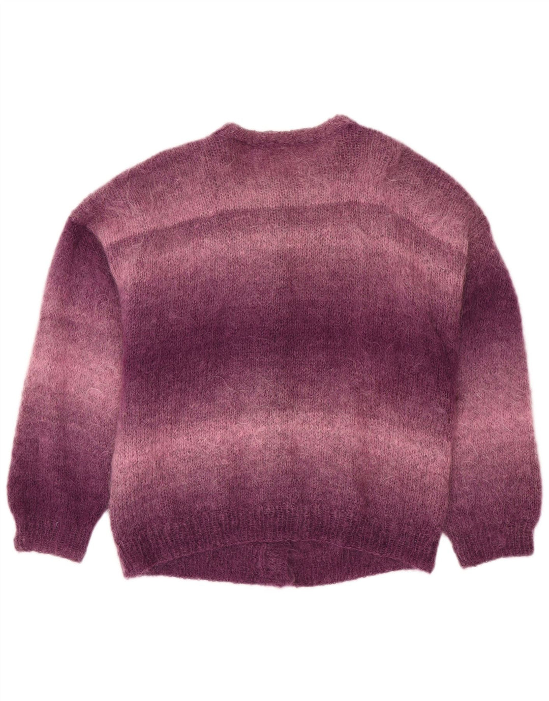 ВИНТАЖНЫЙ женский свитер-кардиган свободного кроя, Великобритания, 18 XL, фиолетовый, с цветными блоками