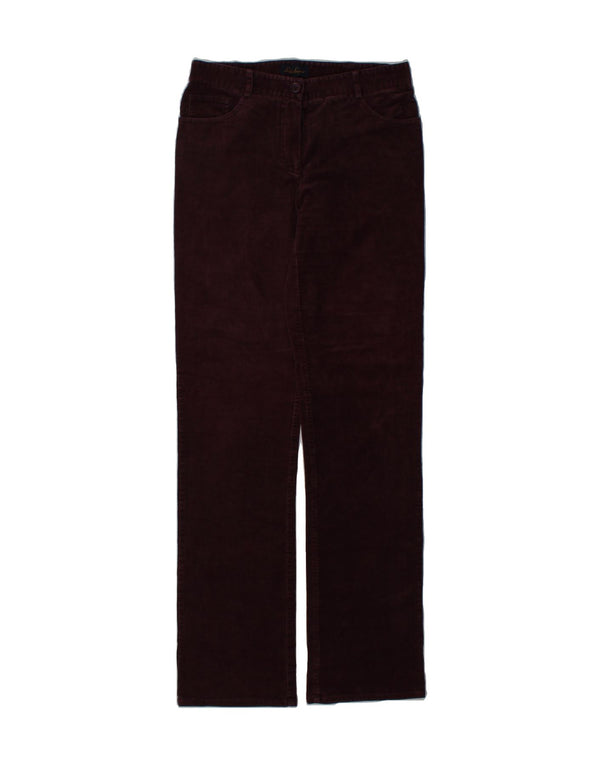 LUISA SPAGNOLI Womens Corduroy Trousers IT 42 Medium W30 L34 Purple