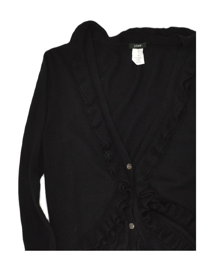 J. CREW Womens Ruffle Cardigan Sweater UK 6 XS Black | Vintage J. Crew | Thrift | Second-Hand J. Crew | Used Clothing | Messina Hembry 