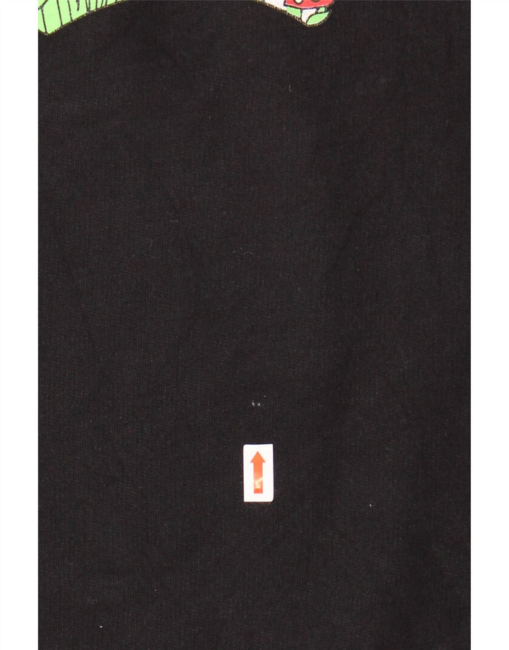 Женский свитер с рисунком LEVI'S, джемпер UK 10, маленький, черный, хлопок с цветочным принтом