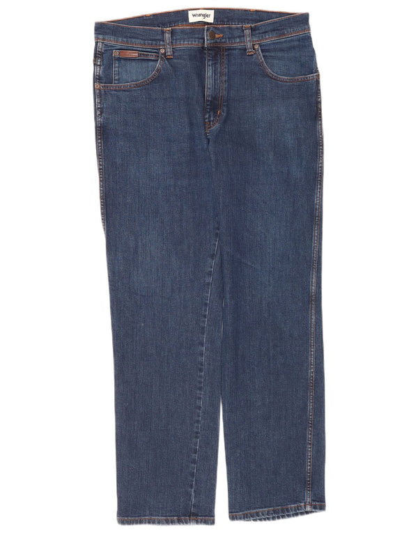 Мужские прямые джинсы Wrangler Texas W34 L32, синий хлопок